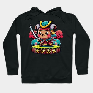 Kawaii Samurai Animal Quokka with Katana Cute Japanese Hoodie